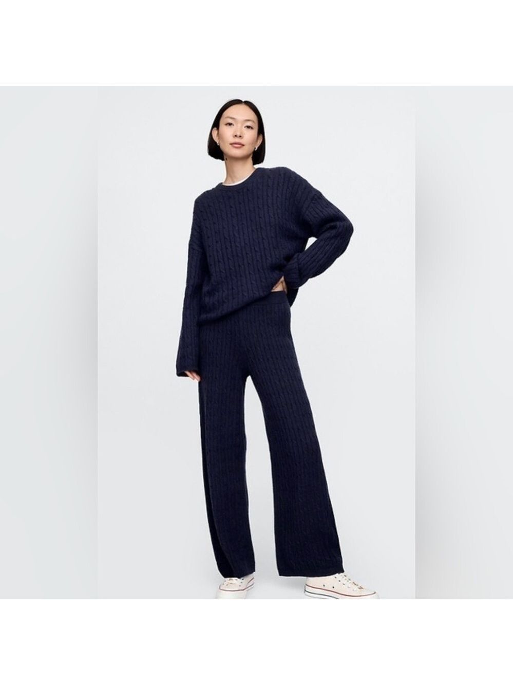 Gap Cozy Soft Cashsoft Cable Knit Sweater Pull-On Pants XXS NWOT Winter Fall